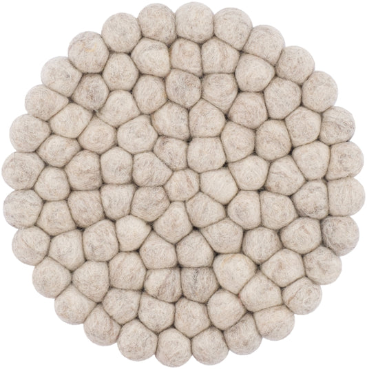 myfelt Béla Pot Coaster beige, round, Ø 20 cm